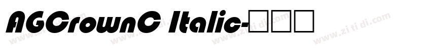 AGCrownC Italic字体转换